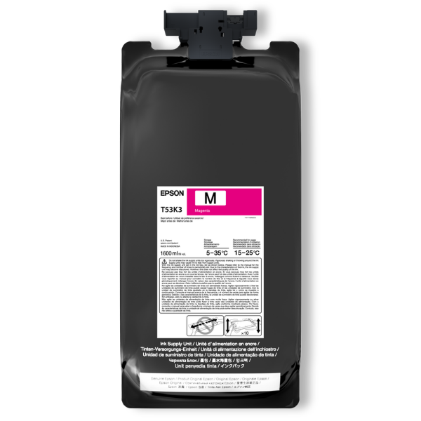Epson UltraChrome DS Magenta Ink 1.6 Liter for SureColor F6470, F6470H, F9570, F9570H (2 Pack) - T53K320