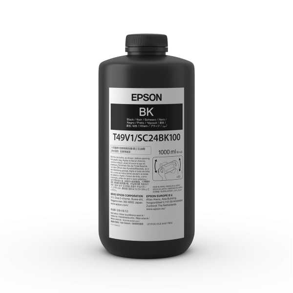 Epson UltraChrome T49 Black Ink 1L Bottle for SureColor V7000 - T49V110