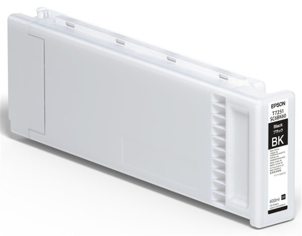 Epson UltraChrome DG Black Ink Cartridge 600ml for SureColor F2000, F2100 - T72510N