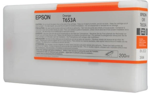 Epson UltraChrome HDR Ink Orange 200ml for Stylus Pro 4900 - T653A00