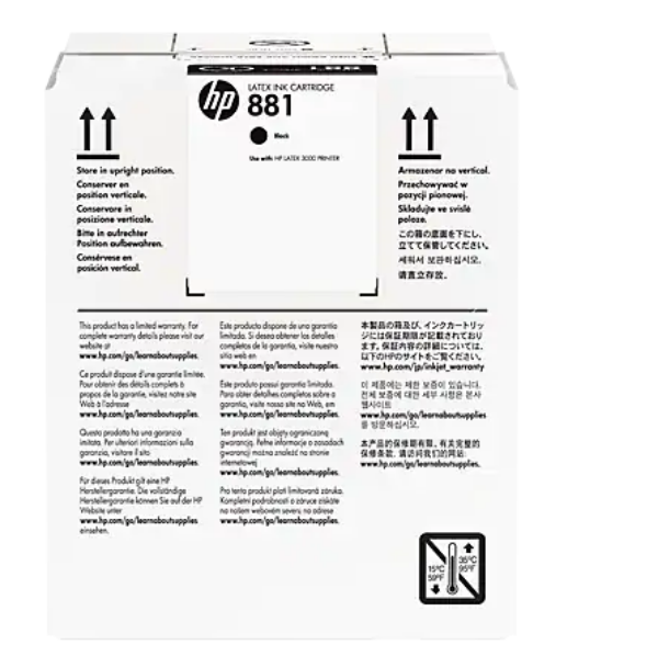 HP 881 5-liter Black Latex Ink Cartridge for HP Latex 1500, 3200 - CR334A