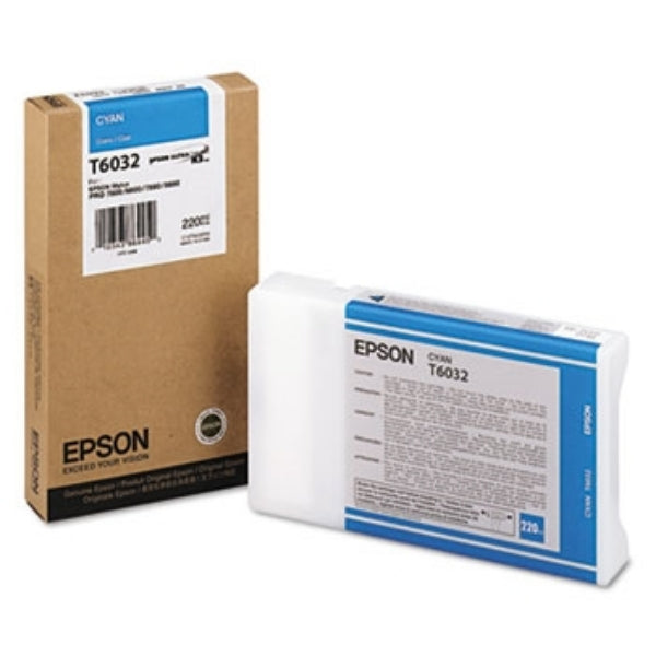 Epson UltraChrome K3 Ink Cyan 220ml for Stylus Pro 7800, 7880, 9800, 9880 - T603200