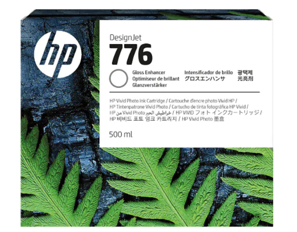 HP 776 500-ml Gloss Enhancer DesignJet Ink Cartridge for DesignJet Z9+ Pro - 1XB06A