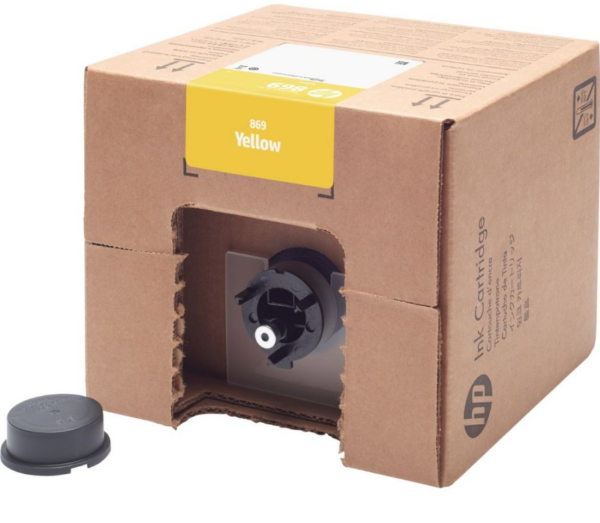 HP 869 3L Yellow PageWide XL Pro Ink Carton for PageWide XL Pro 8200 - 1XA88A