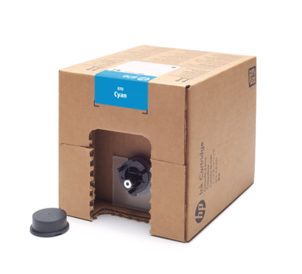 HP 870 5L Cyan Ink Carton for PageWide XL Pro 10000 - 1XA93A
