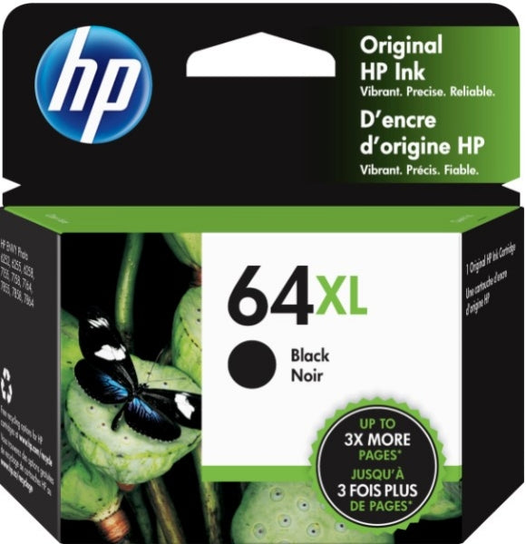 HP 64XL High Yield Black Original Ink Cartridge - N9J92AN