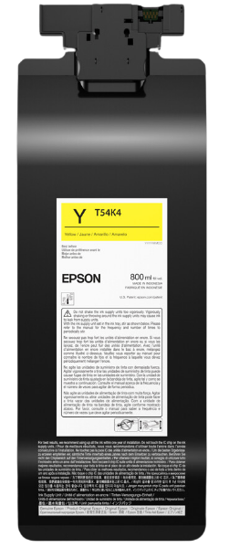 EPSON UltraChrome DG2 Yellow Ink (800 mL) for SureColor F2270 - T54K420