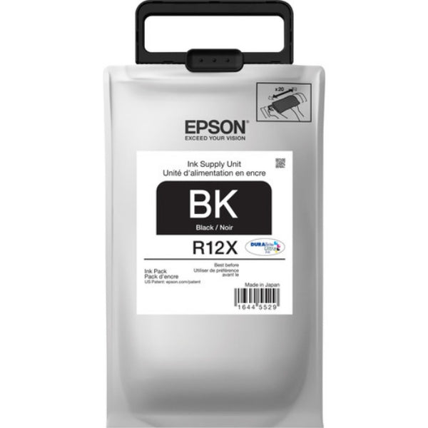 Epson DURABrite Ultra R12X High Capacity Black Ink Pack for WorkForce Pro WF-R4640, WF-R5690, WF-R5190 - TR12X120