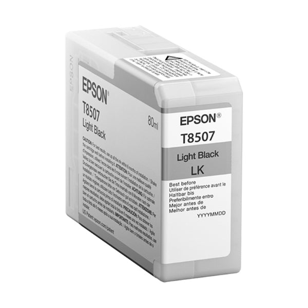Epson T850 UltraChrome HD 80ml Light Black Ink Cartridge for SureColor P800 - T850700