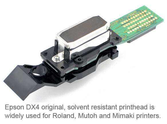 Epson DX4 Printhead for Roland, Mutoh and Mimaki Eco-Solvent, Mild Solvent, UV and Aquaeus Printers