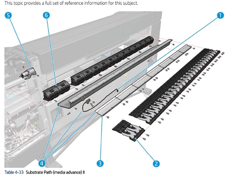 Substrate Input Platen Assembly for HP Latex 700W and 800W Printers (Y0U21-67075)
