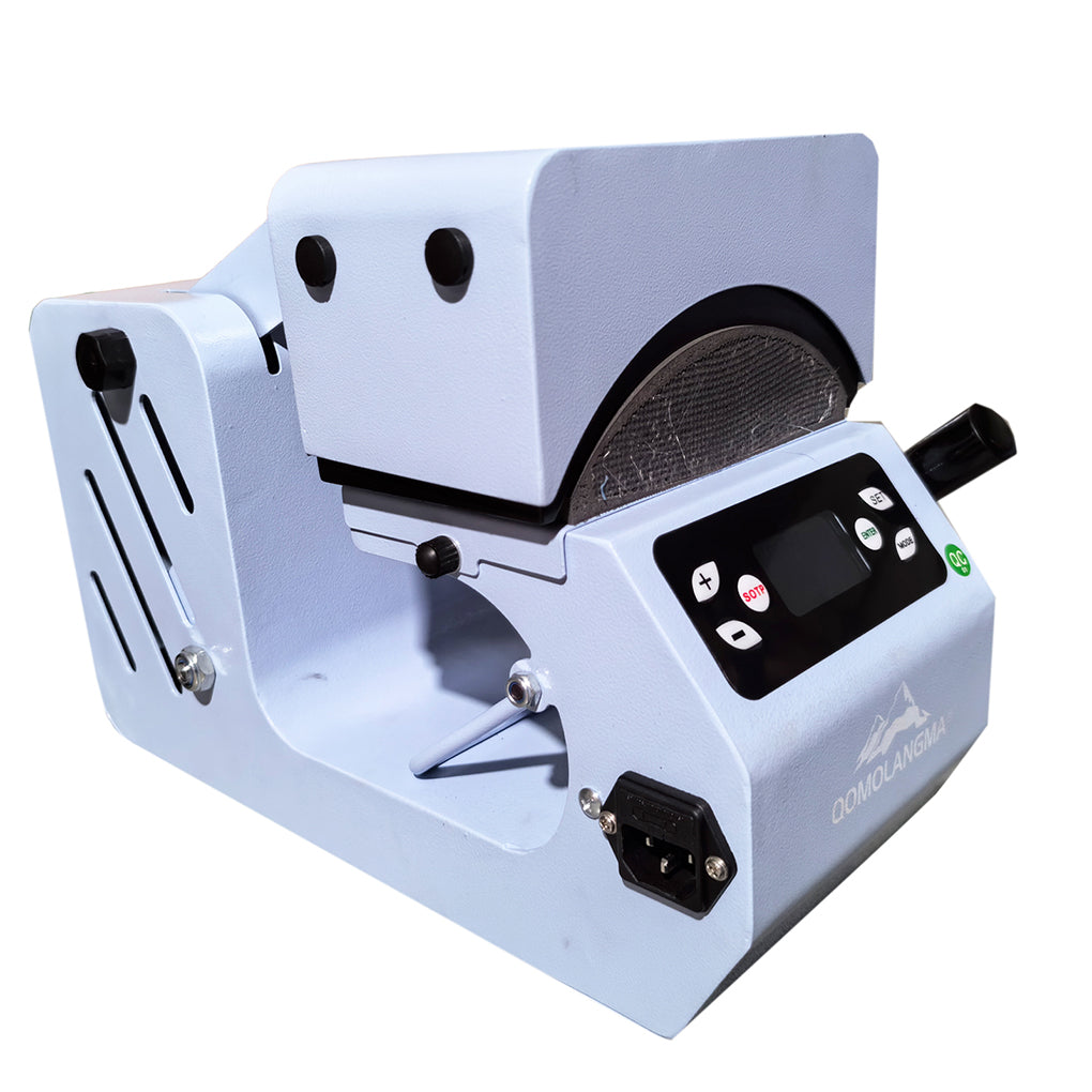 US Stock, Qomolangma 2 in 1 Automatic Cap Hat Easy Heat Press Machine with 2pcs Interchangeable Platens