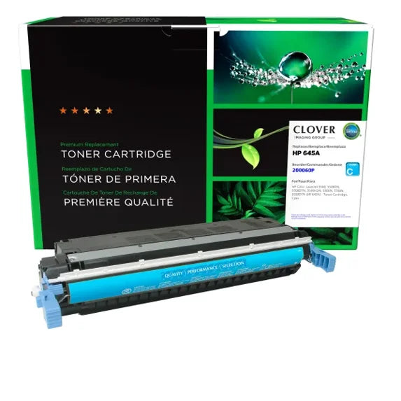 Clover Remanufactured Cyan Toner Cartridge for HP 645A (C9731A)
