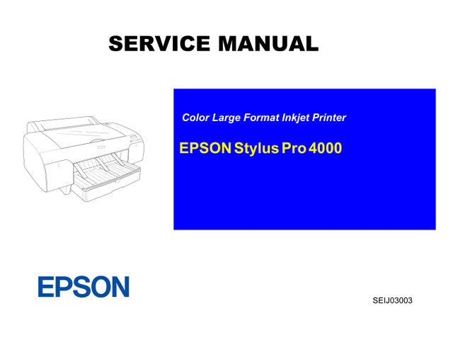 EPSON StylusPro 4000 Service Manual