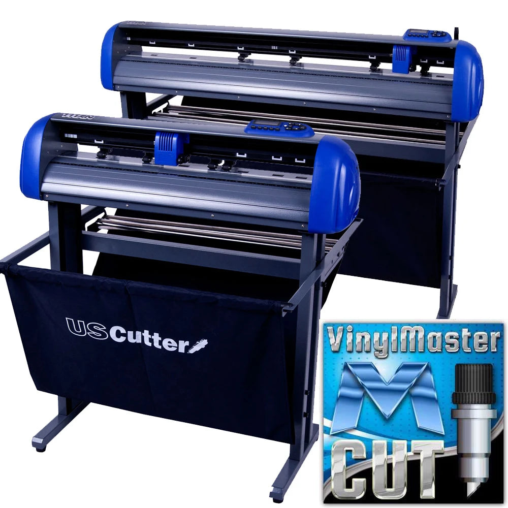53" TITAN Vinyl Cutter w/ Stand, Basket and VinylMaster Cut & Design Software - New