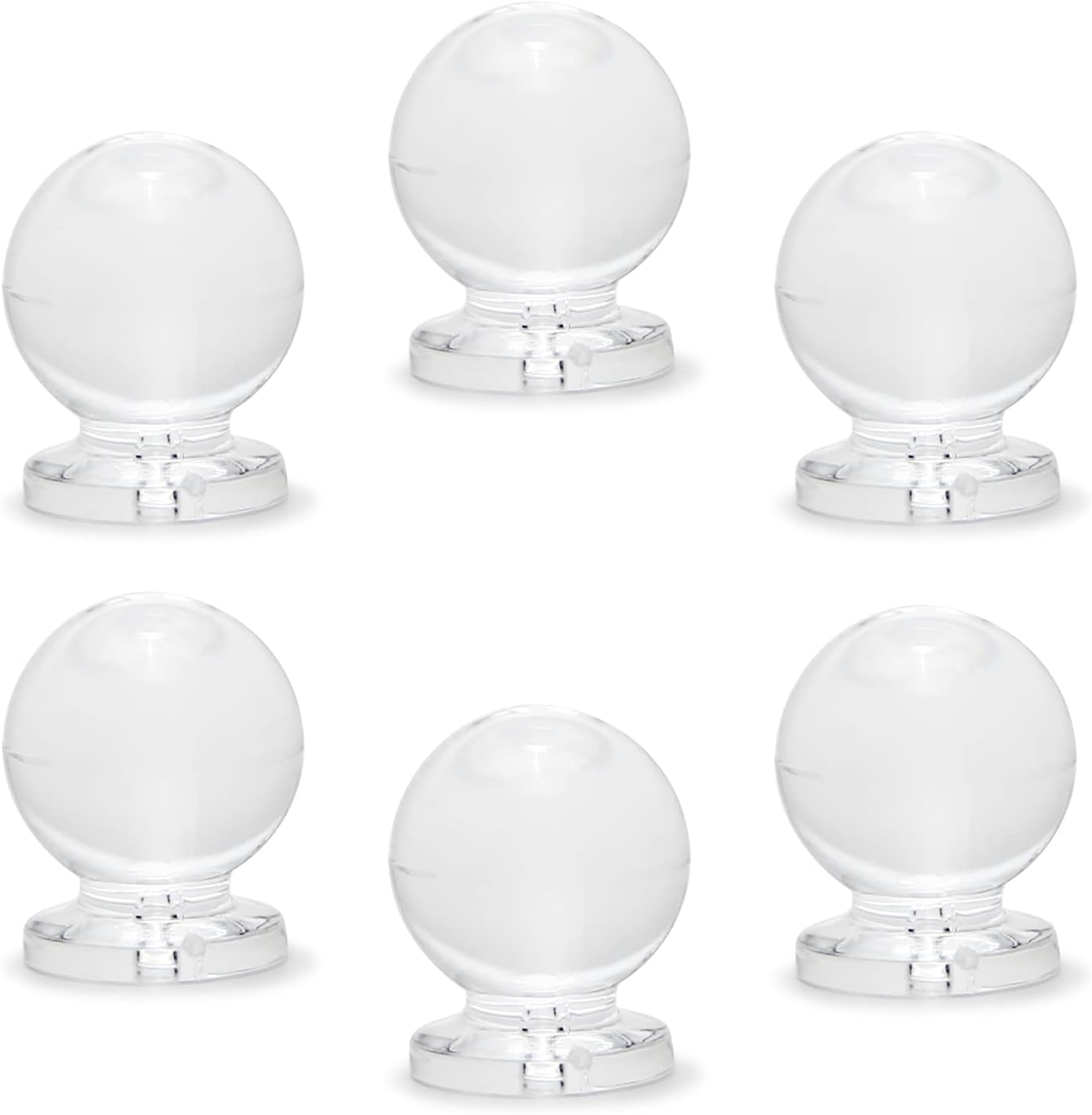 6 x 15 mm Tiny Pull Handle Round Acrylic Knob Mini Shiny Knob Cute Decoration for Jewelry Box, Gift Case and Makeup Box