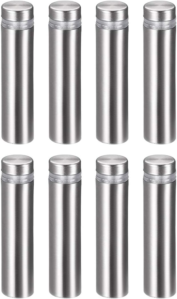Wall Mount Acrylic Sign Standoff Screws Holders Glass Nails - 8pcs (12x53mm)