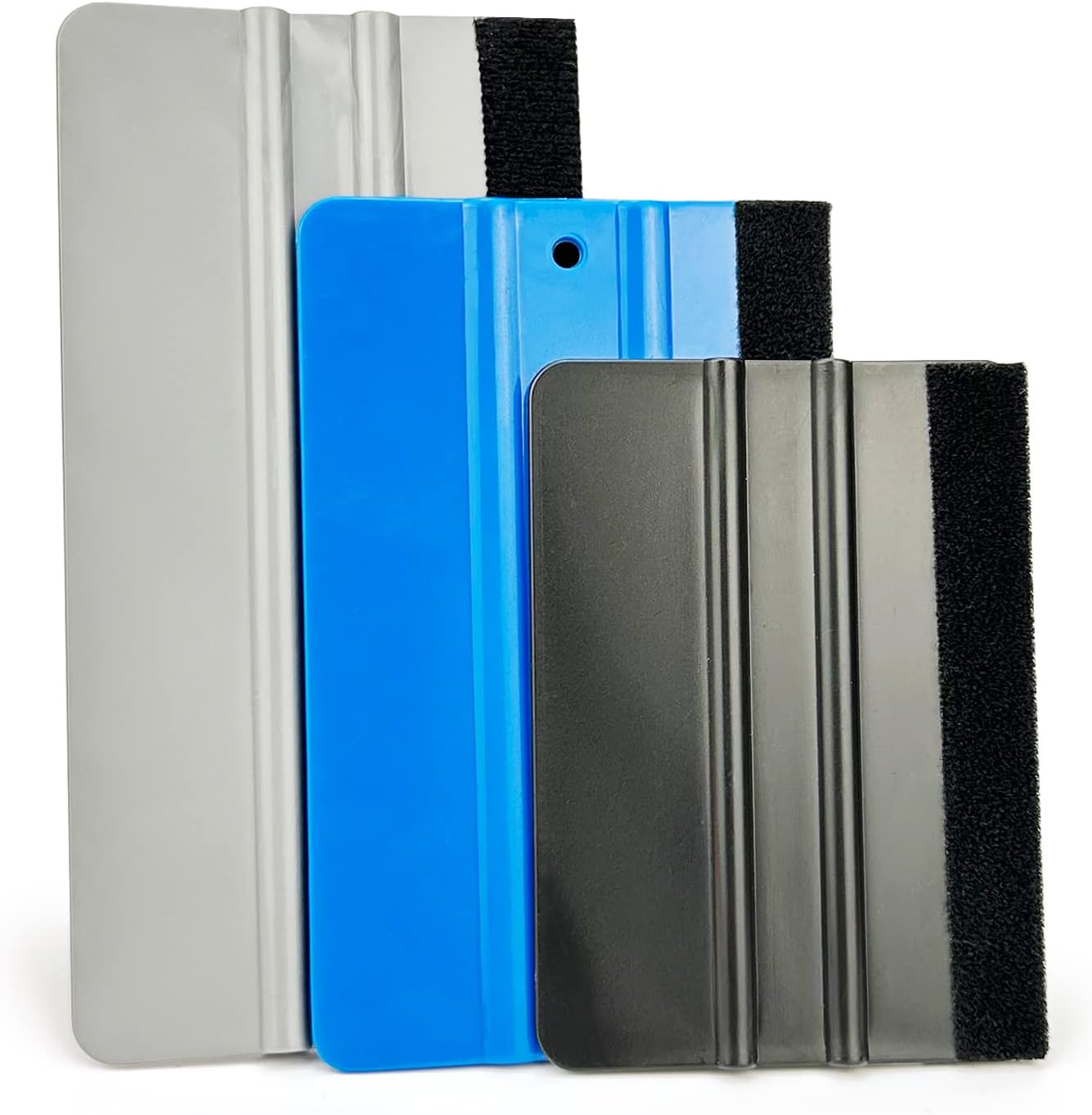 Vinyl Wrap Felt Edge Squeegee for Decals, Adhesive Vinyl, Window Film, Wallpaper - 3pcs (4inch - 5inch - 6inch)