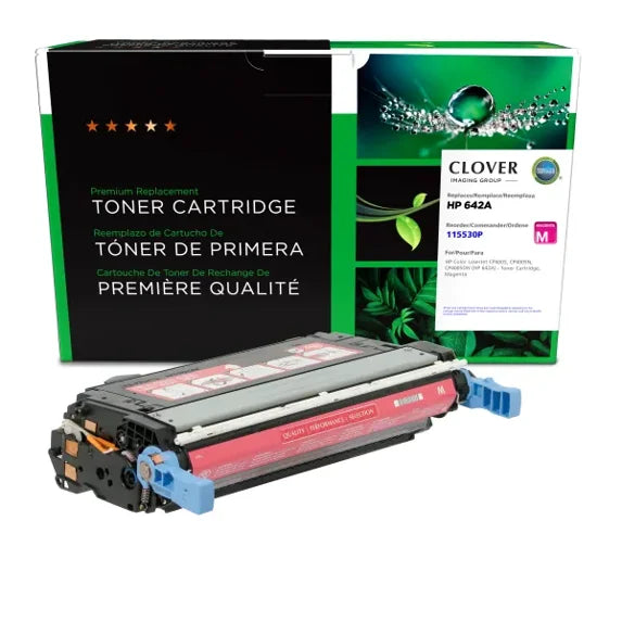 Clover Remanufactured Magenta Toner Cartridge for HP 642A (CB403A)