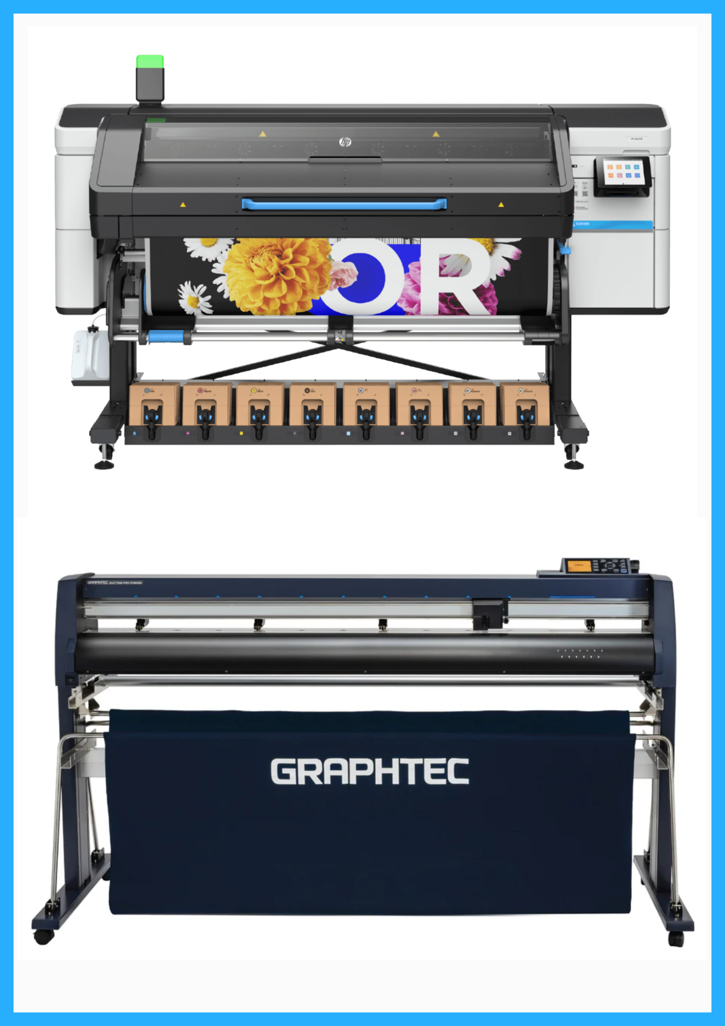 BUNDLE - HP Latex 830 64" Wide Format Printer - New + 64" Graphtec FC9000-160 Wide Cutter - New