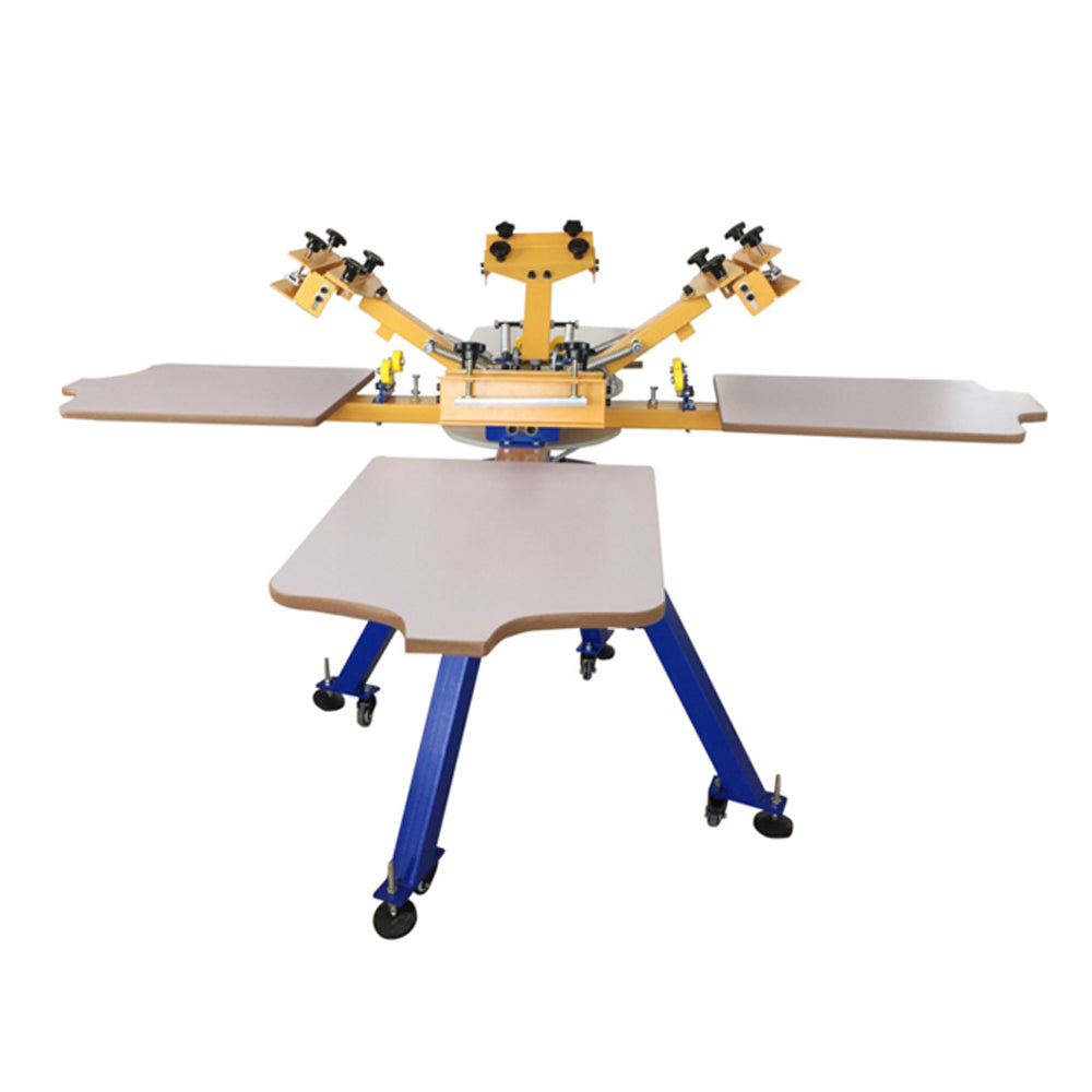 4 Color Screen Printing Full Package Rotary Printer & Flash Dryer