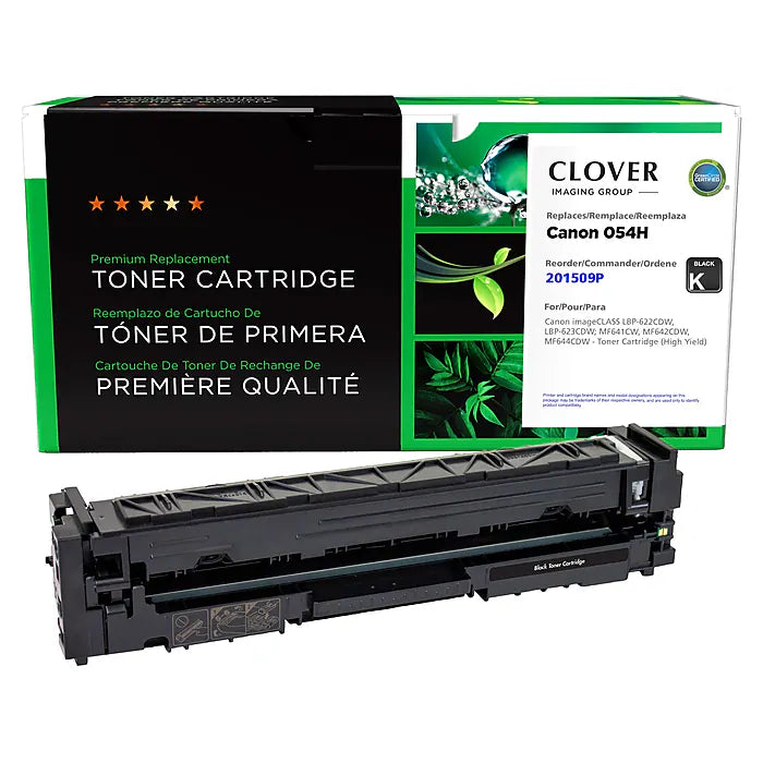 Clover Remanufactured High Yield Black Toner Cartridge for Canon 054H (3028C001)