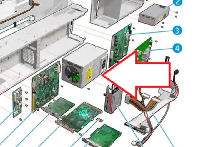 Main Power Supply Unit for the HP Latex 115, 310, 360, 330, 370, 500, 560 Series (B4H70-67037) - New