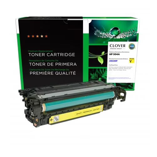 Clover Remanufactured Yellow Toner Cartridge for HP 504A (CE252A)