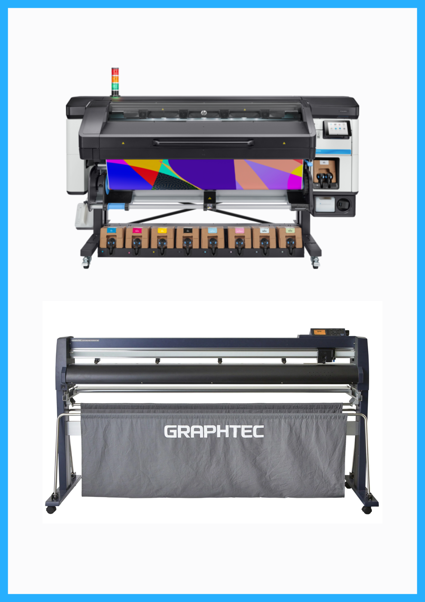 ON SALE - BUNDLE - HP Latex 800W 64" Wide Format Printer - Refurbished (90 Days Warranty) + 64" Graphtec FC9000-160 Wide Cutter - New
