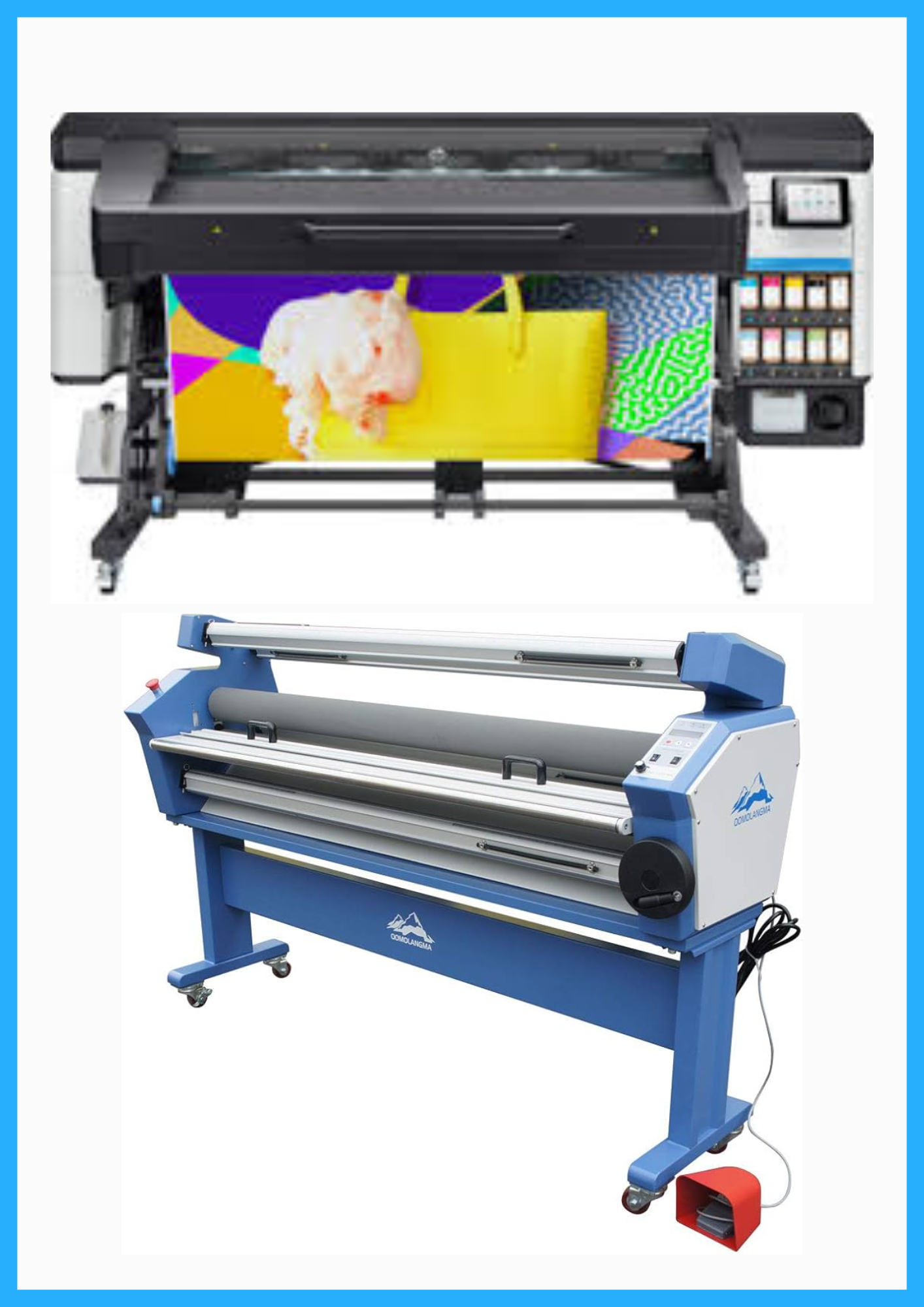 ON SALE - BUNDLE - HP Latex 700W 64" Wide Format Printer - Y0U23A / Refurbished (1 Year Warranty) + 55" Full-Auto Wide Format Cold Laminator with Heat Assisted - New