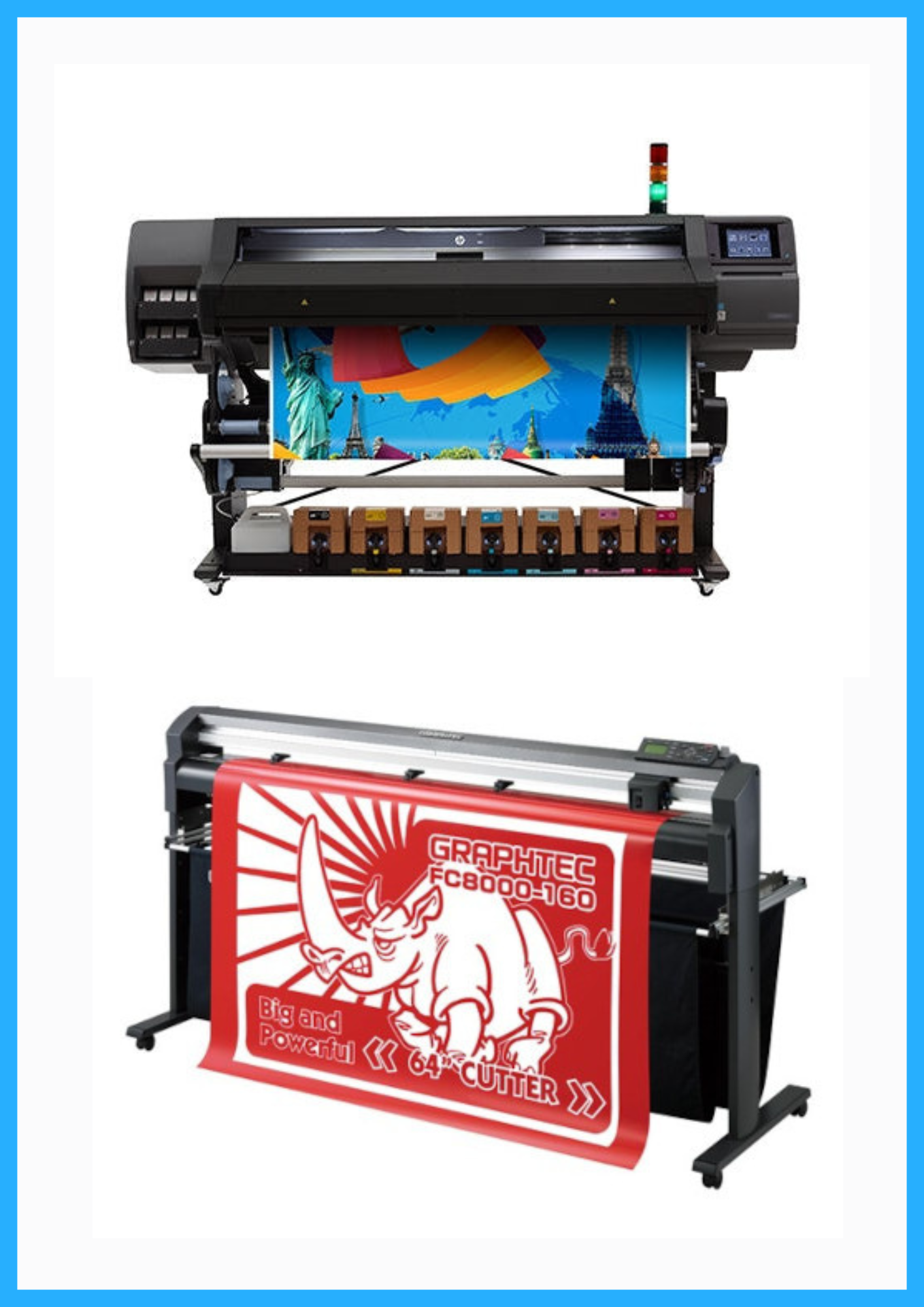 ON SALE - BUNDLE - HP Latex 570 64" Printer - Refurbished (90 Days, 1, 2, 3 or 4 Years Warranty) + 64" Graphtec FC8000-160 Vinyl Cutting Plotter - Refurbished (90 Days, 1, 2, 3 or 4 Years Warranty)