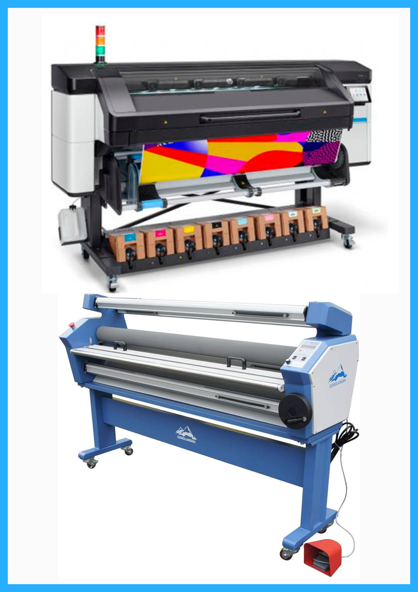 ON SALE - BUNDLE - HP Latex 800 64" Wide Format Printer - Refurbished (1 Year Warranty) + 55" Full-Auto Wide Format Cold Laminator with Heat Assisted - New