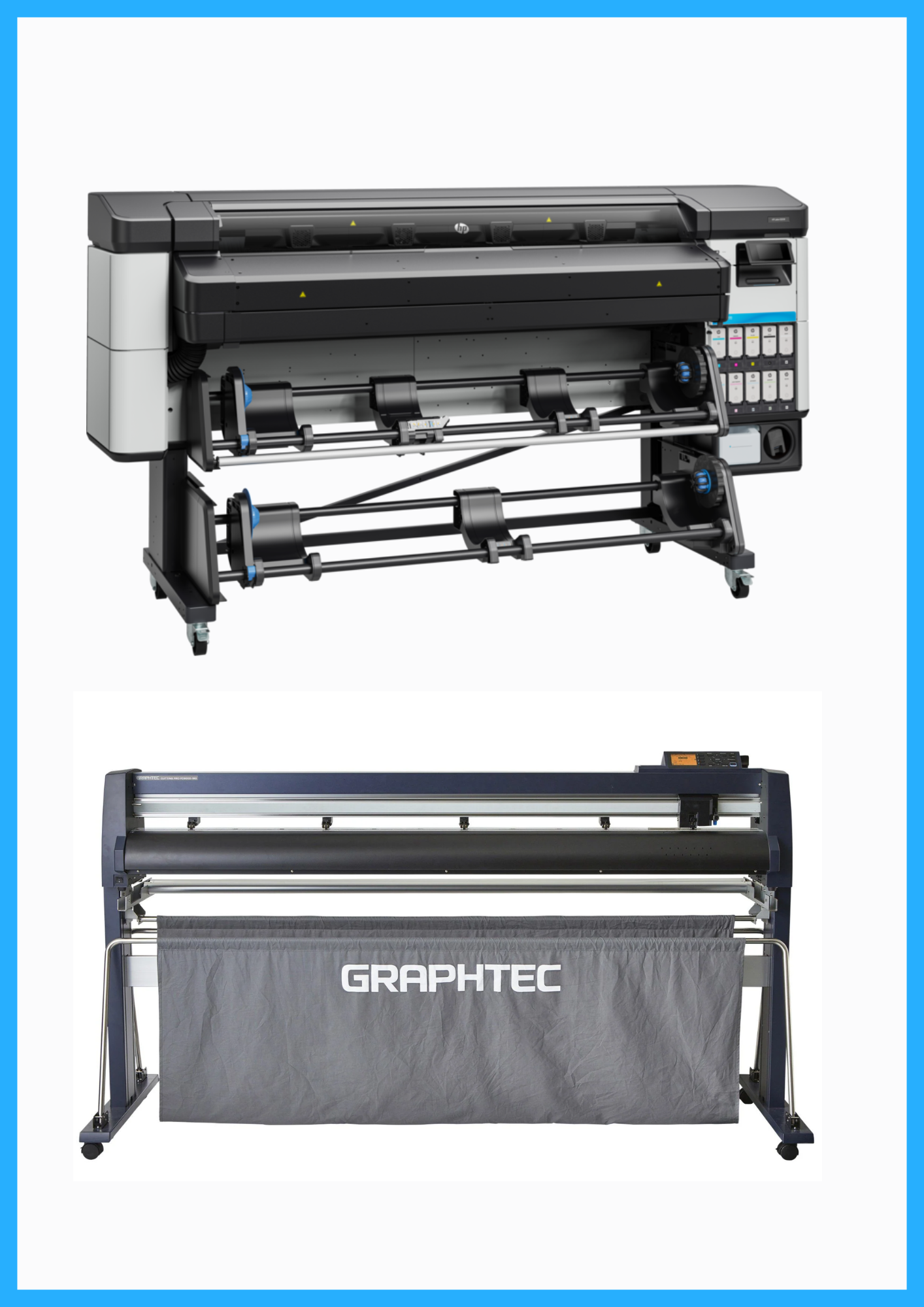 ON SALE - BUNDLE - HP Latex 630 W 64" Printer - New + 64" Graphtec FC9000-160 Wide Cutter - New