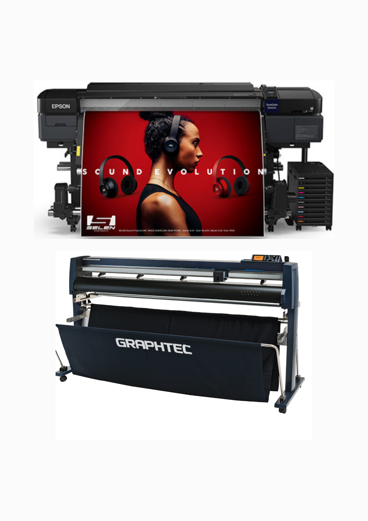 ON SALE - BUNDLE - Epson SureColor S80600L 64" Solvent Printer + 64" Graphtec FC9000-160 Wide Cutter - Refurbished