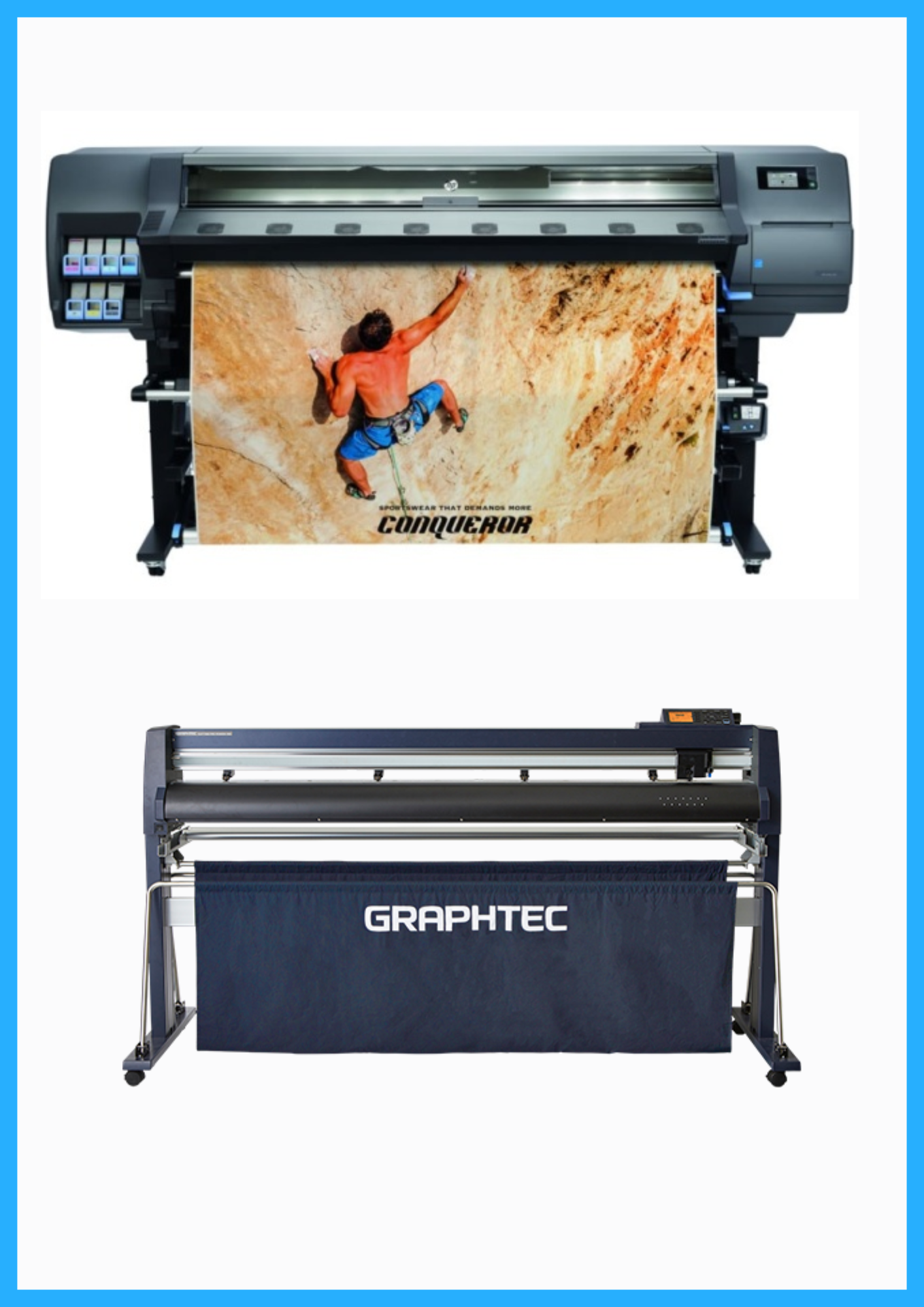 ON SALE - BUNDLE - HP Latex 335 64" Large-Format Printer - Refurbished (90 Days, 1, 2, 3 or 4 Years Warranty) + Graphtec FC9000-160 64" (162.6 cm) Wide Cutter - New