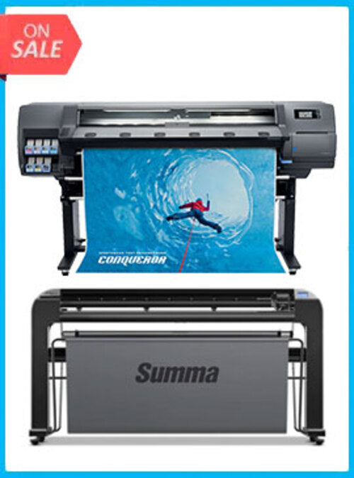 ON SALE - BUNDLE - HP Latex 315 54" Printer - Refurbished (90 Days, 1, 2, 3 or 4 Years Warranty) + Summa S Class 3 T140 54" Vinyl Cutter + Flexi RIP Software
