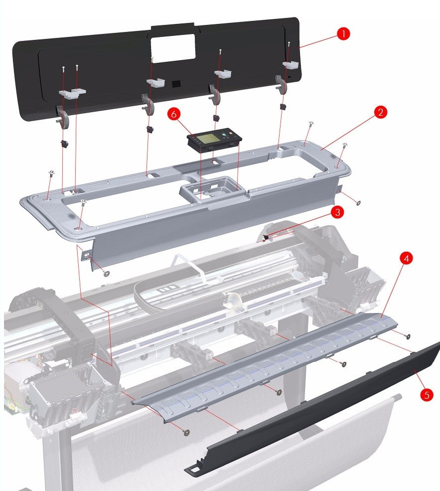 Front Cover for the HP DesignJet Z3100, Z2100 24-in Series (Q5669-60651)