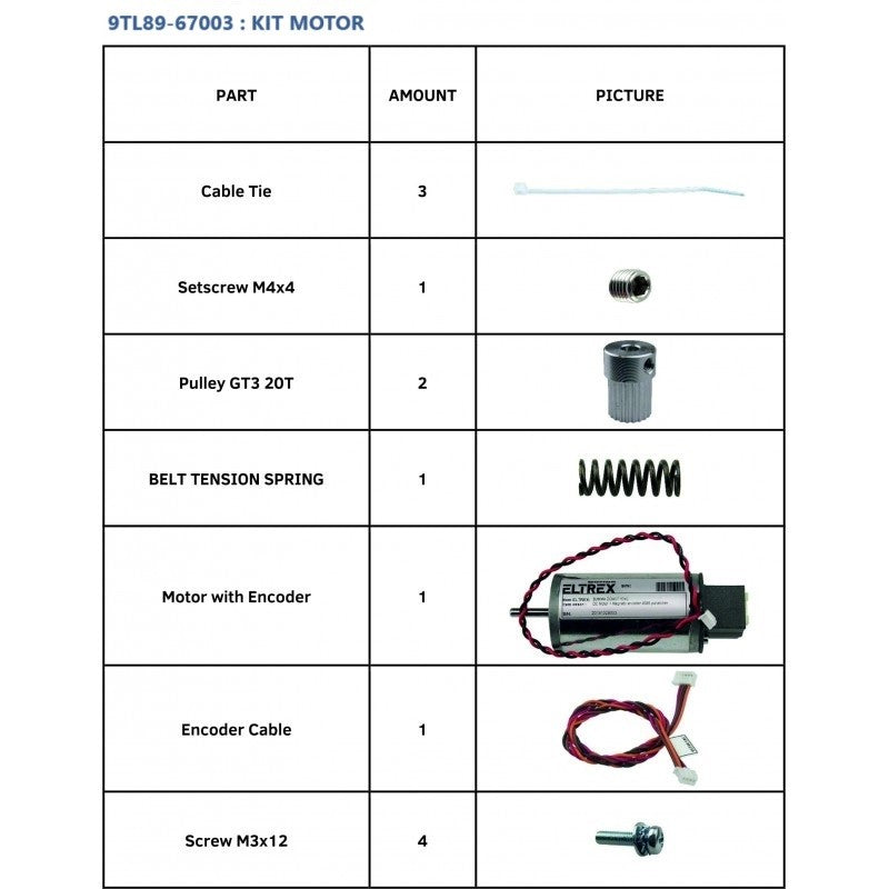 SummaCut Motor Kit for Summa S One Series (9TL89-67003)