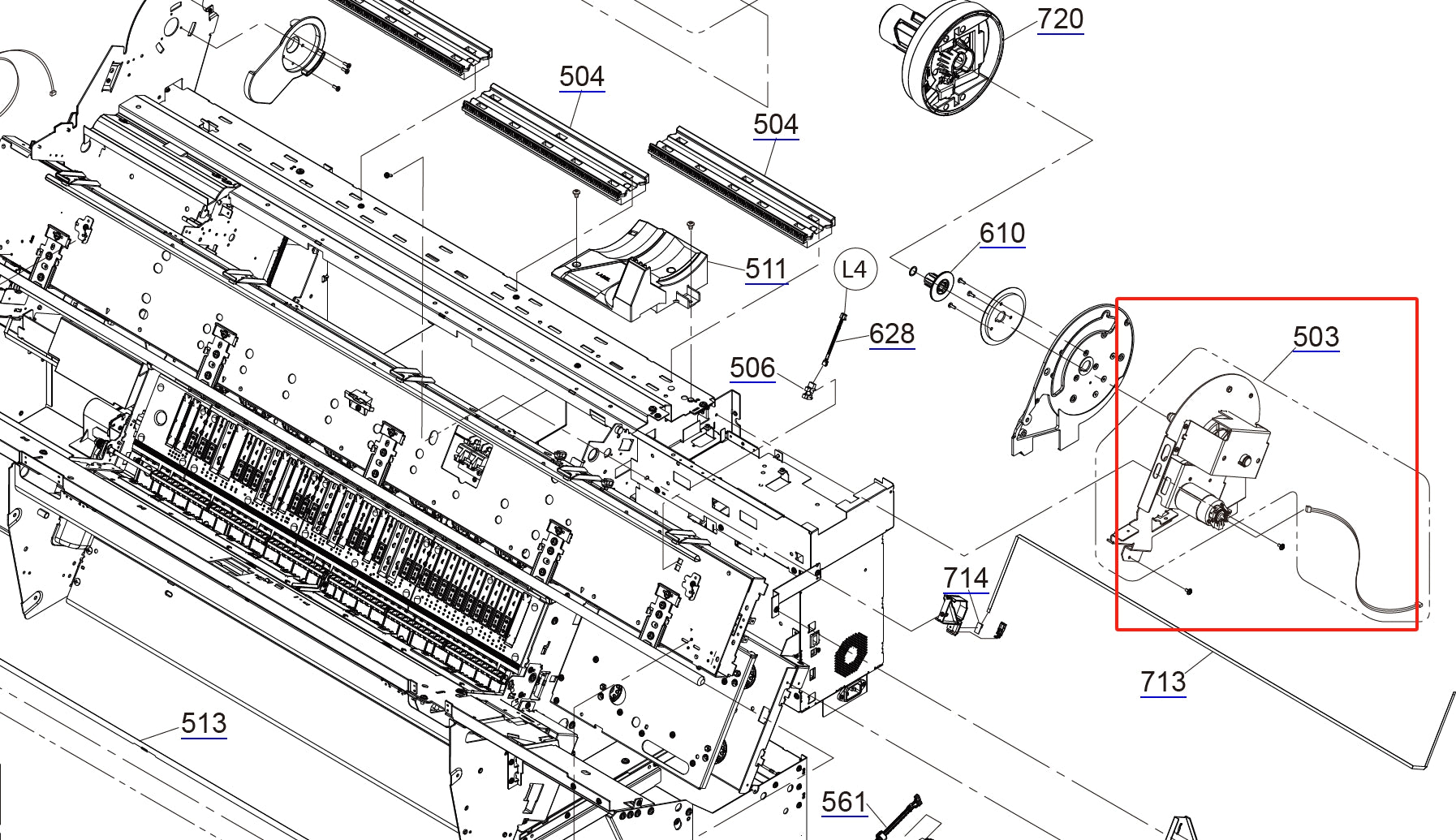 REWIND UNIT SUB EPSON SureColor P7500 P7550 P7570 / P9500 P9550 P9570 - 1821513