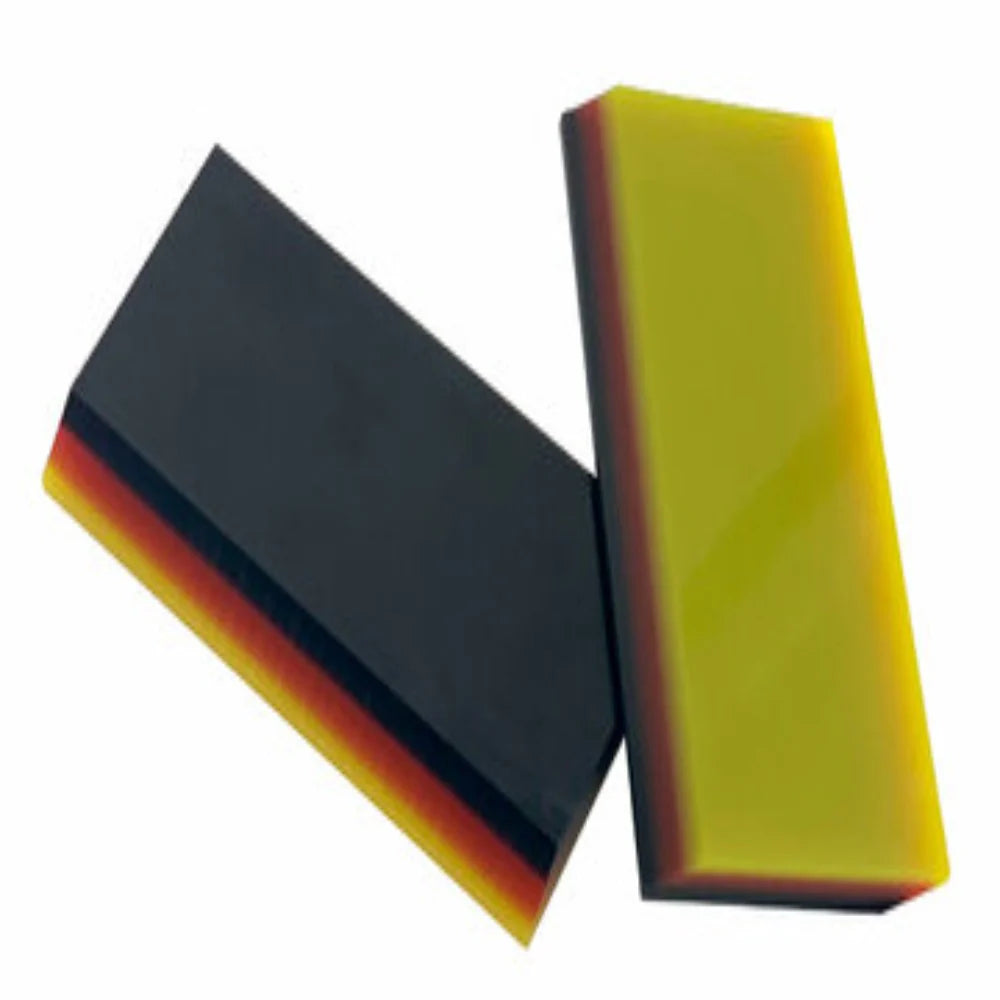 3-Layer PPF & Tints Soft Rubber Squeegee for Protective Film Install (2.5 x 8.3cm) - Pack of 2
