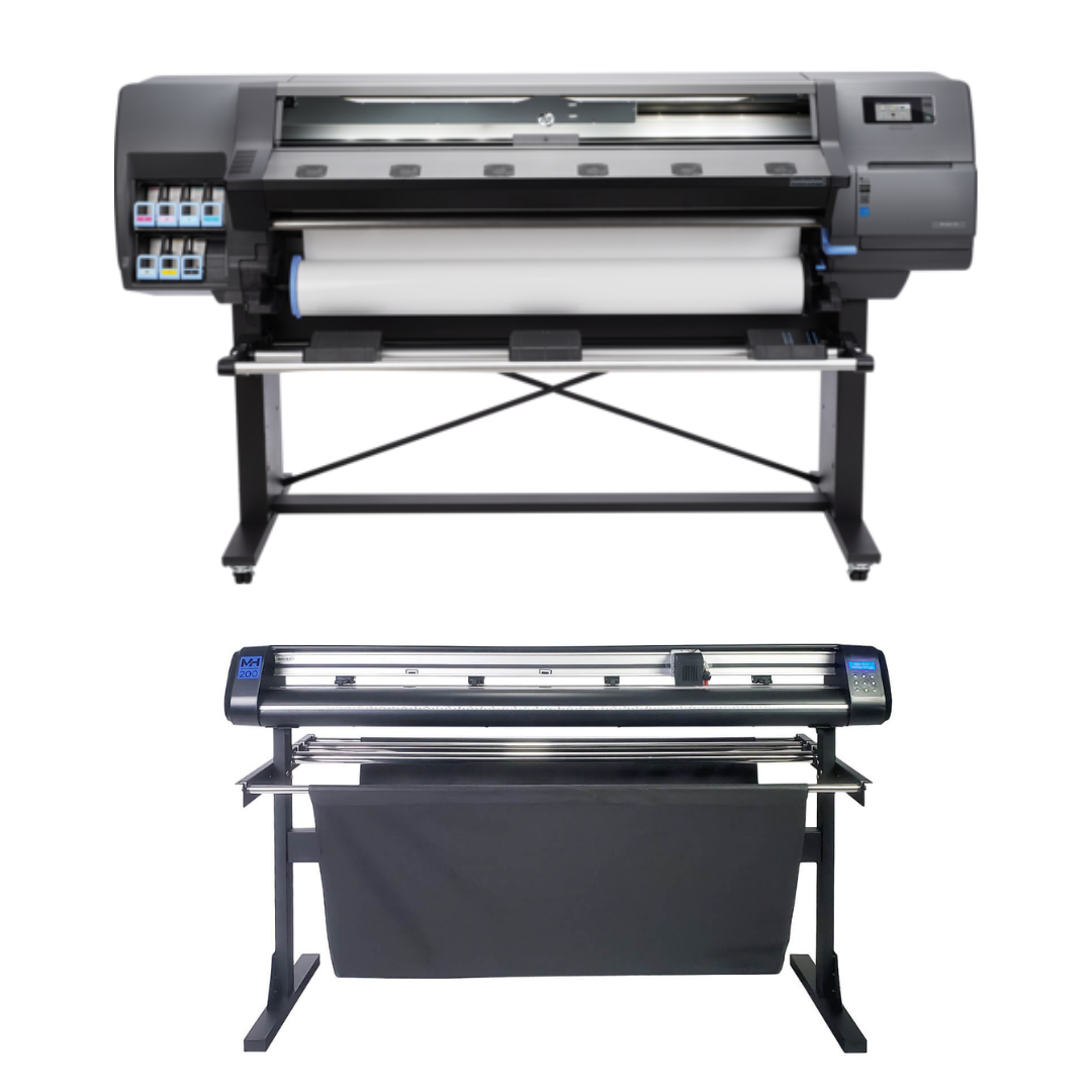 ON SALE - BUNDLE - HP Latex 310 54" - Refurbished (90 Days Warranty) + 53" Vinyl Cutter Machine with ARMS Contour Cutting (MH200) - New