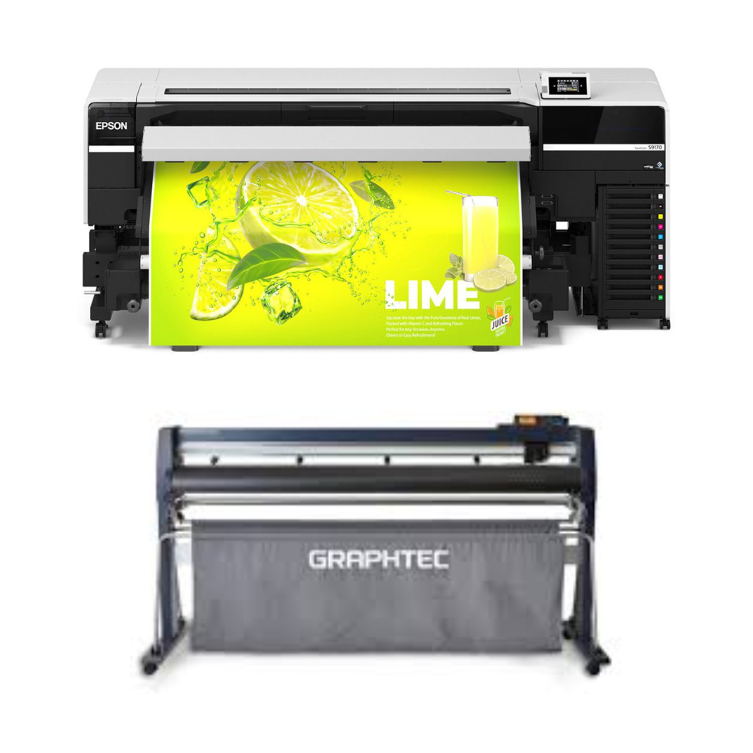 BUNDLE - Epson SureColor S9170 64" Roll-to-Roll Solvent Printer - New + 64" Graphtec FC9000-160 Wide Cutter - New