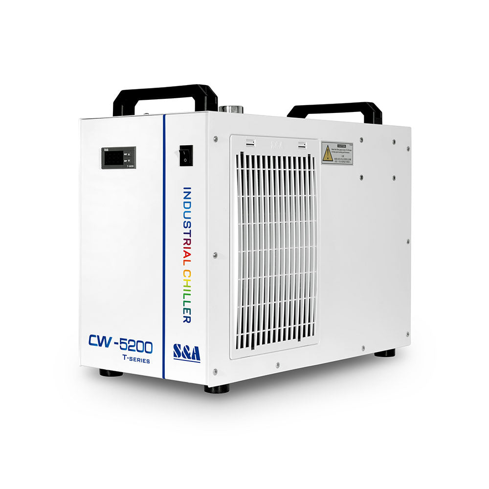 S&A 5200DH Industrial Water Chiller for 130W CO2 Engraver or CNC Spindle Water Cooling, AC 1P 110V 60Hz