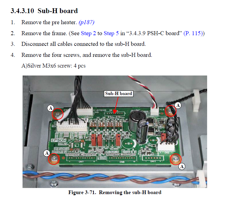Sub-H Board for EPSON SC-S40600/S60600/S80600/S40670/S60670/S80670 - 2175355