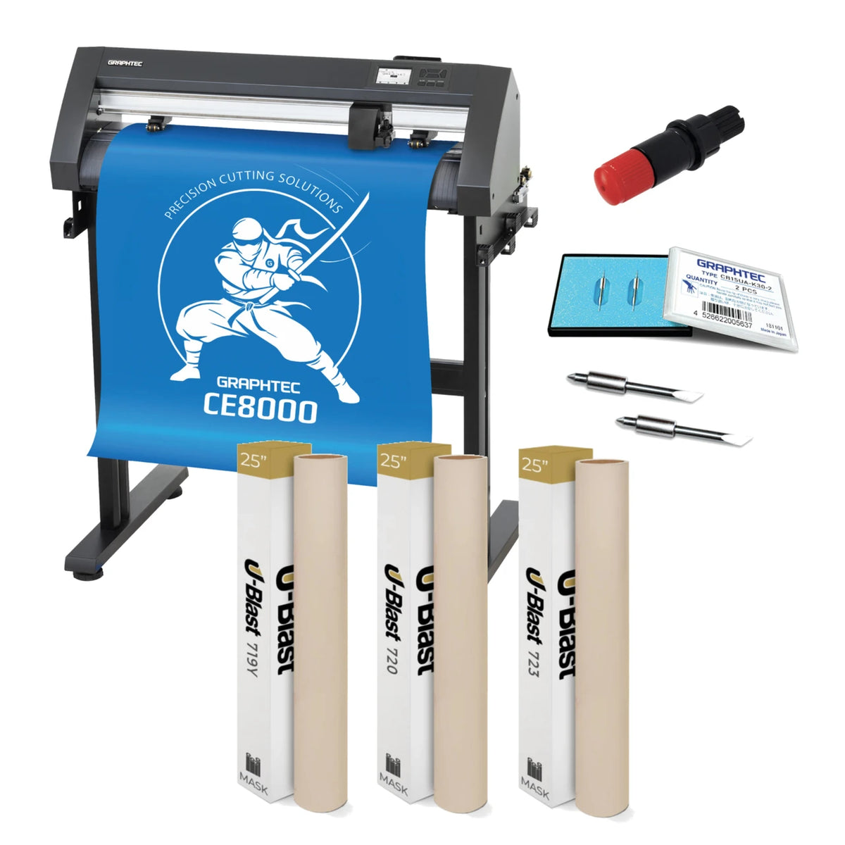 Graphtec CE8000 U-Blast Monument & Sandblast Stencil Cutting Pro Bundle