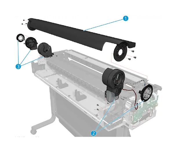 Roll Cover for the HP DesignJet Studio Steel 36-in Series (5HB14-67003)