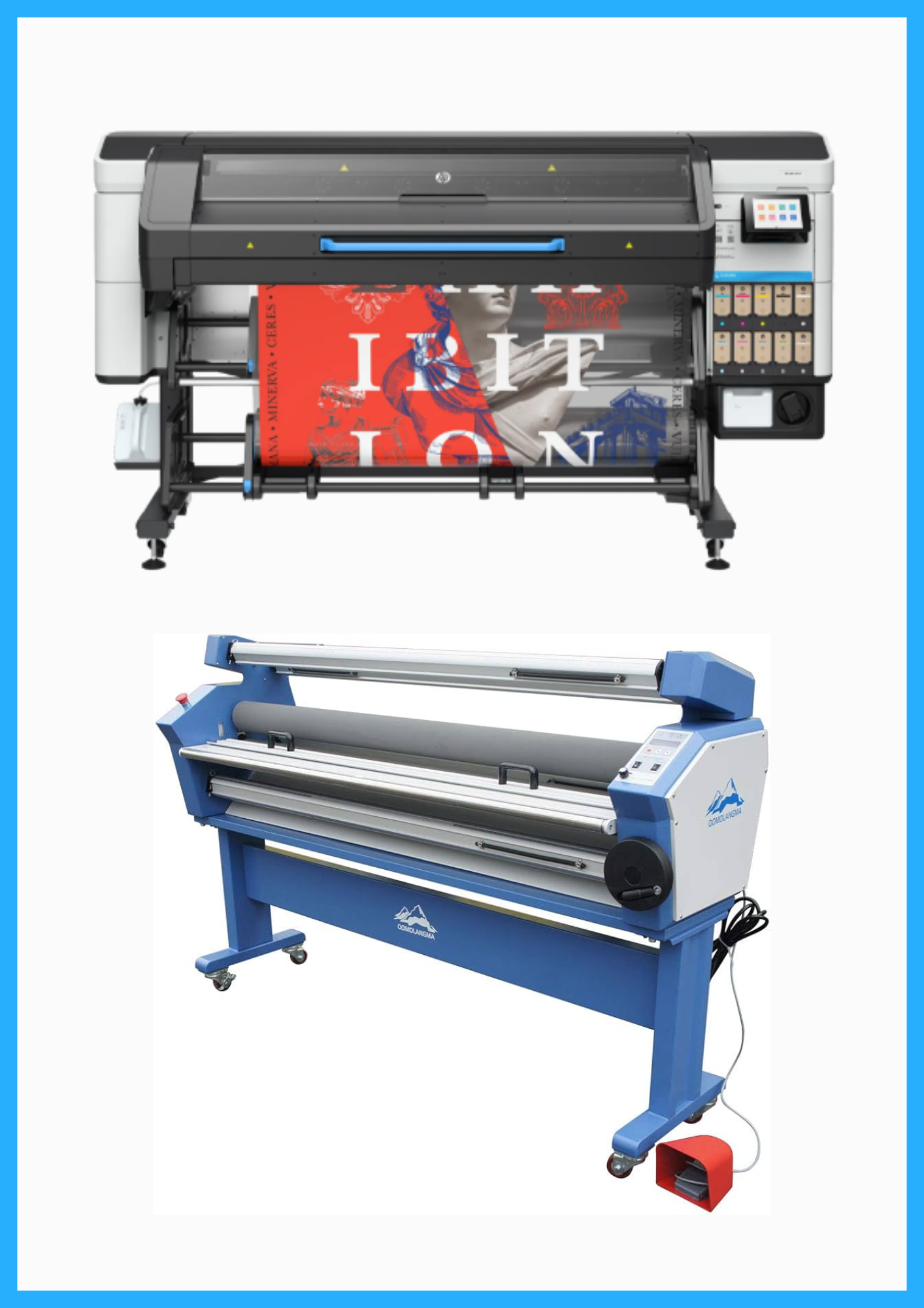 ON SALE - BUNDLE - HP Latex 730W 64" Wide Format Printer - New + 63" Full-auto Low Temp. Wide Format Cold Laminator - New