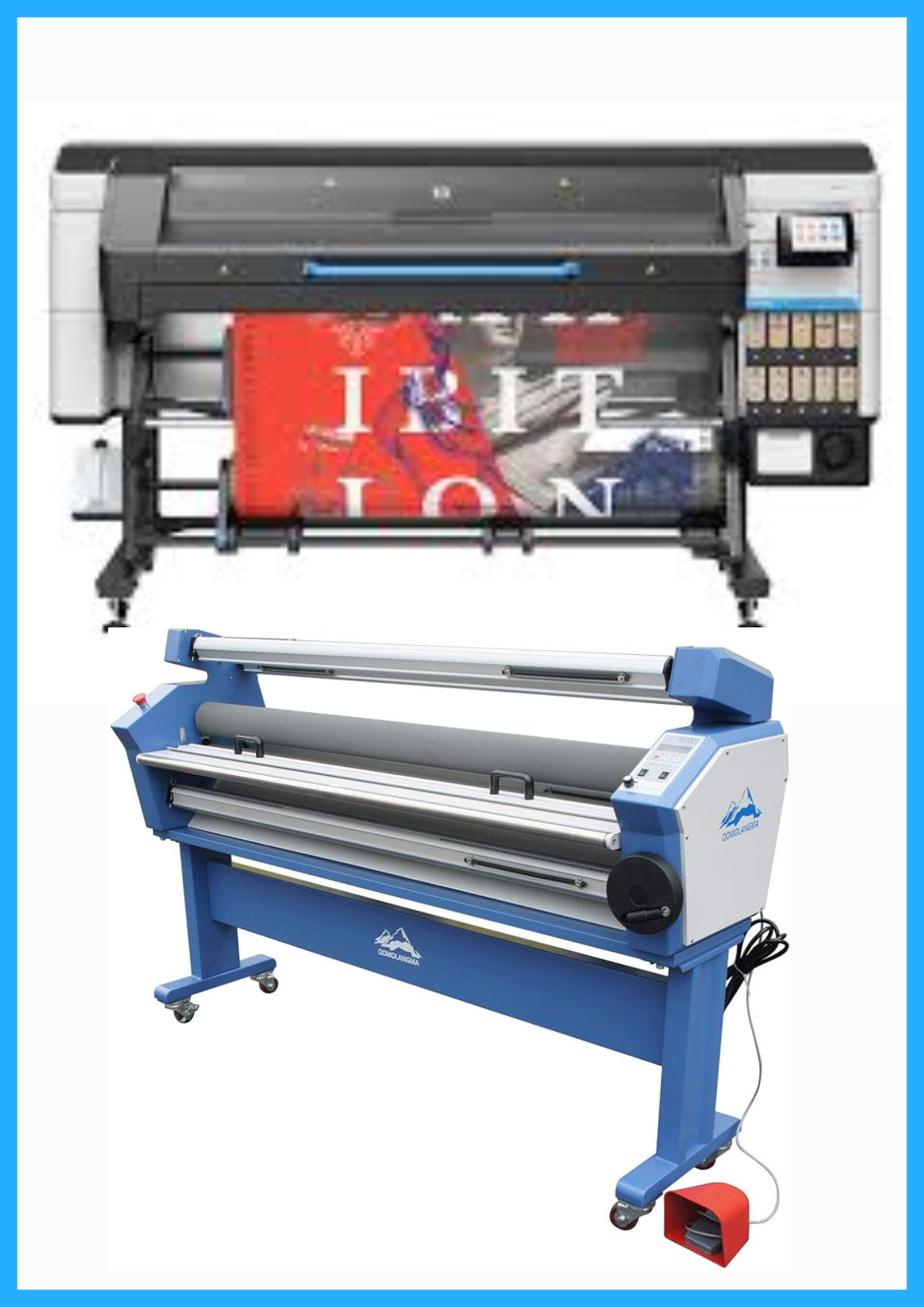 ON SALE - BUNDLE - HP Latex 830W 64" Wide Format Printer - New + 63" Full-auto Low Temp. Wide Format Cold Laminator - New