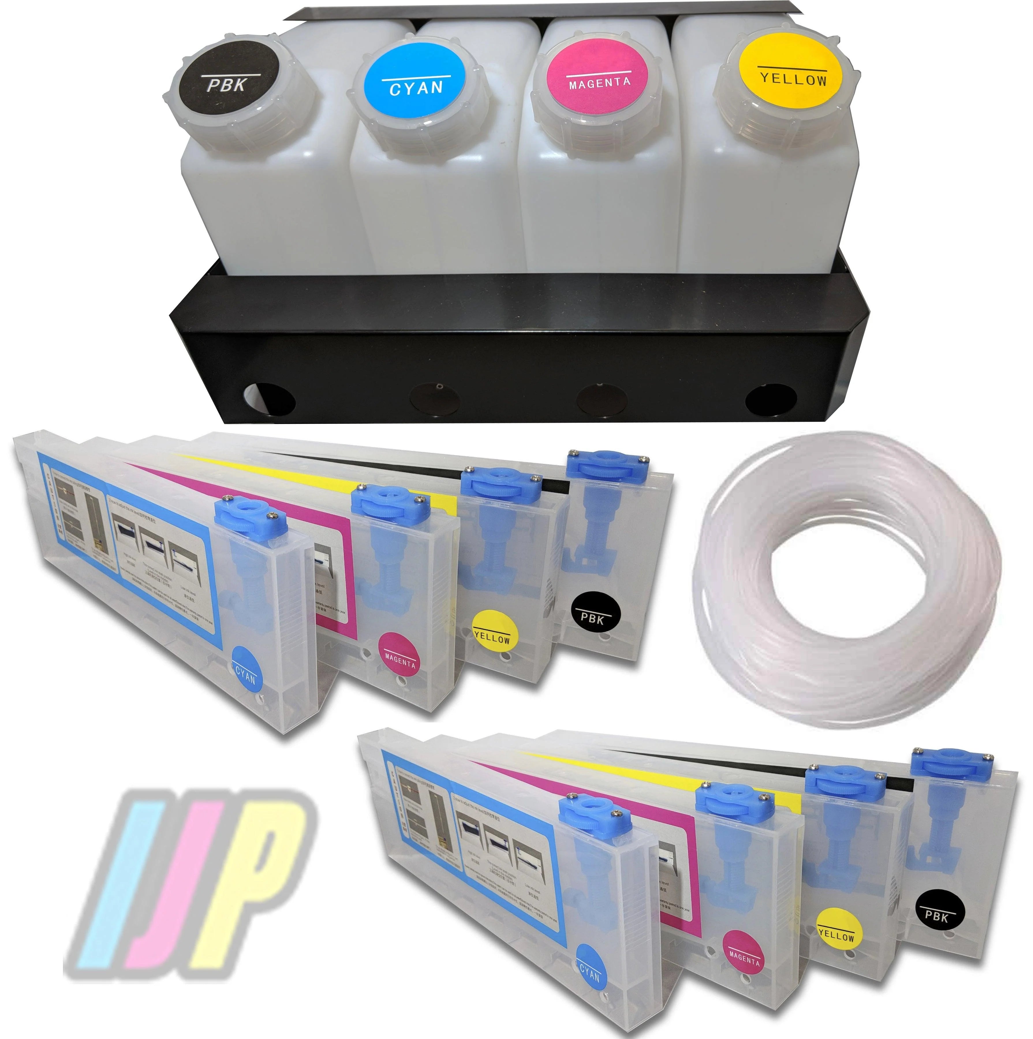 Mimaki, Mutoh, & Roland Universal Bulk Ink System - 4 Tanks / Cartidges / Tubing