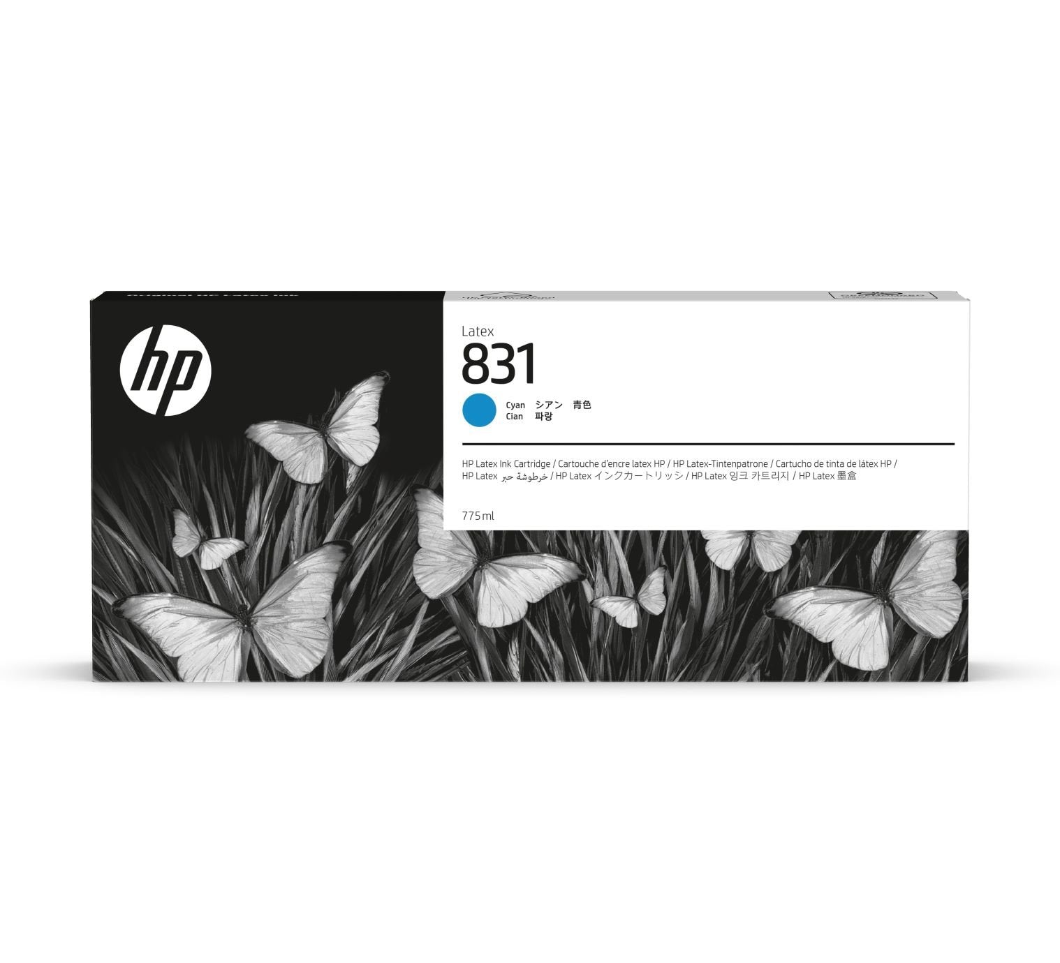 HP 831A Cyan Ink Cartridge 775ml for HP Latex 310, 315, 330, 335, 360, 365, 560 - CZ683A